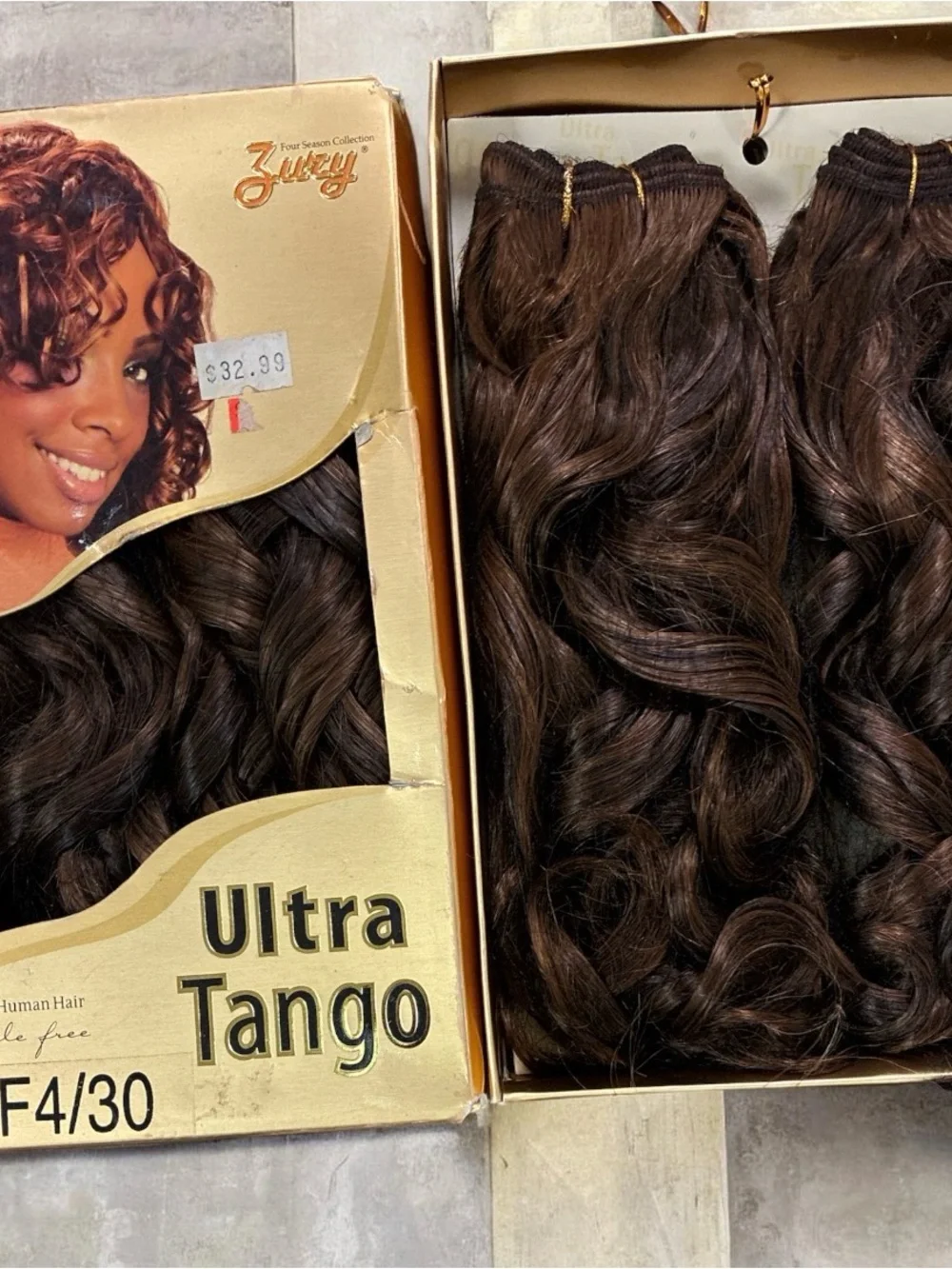 Ultra Tango Women’s Human Hair Weave - F4/30 Dark Brown Blend